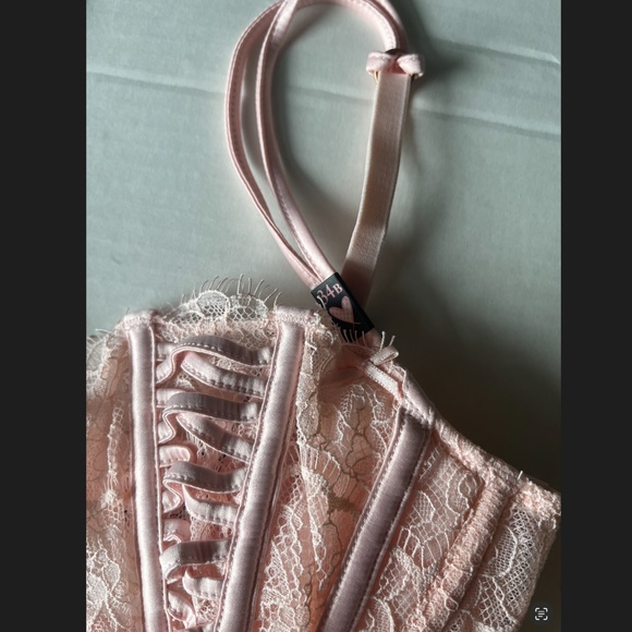 Victoria Secret Dream Angels Push Up Without Padding Lace Bra Pink 34B Set XS - Picture 6 of 11